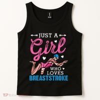Girl Loves Breaststroke Breaststroke Swimmer Tank Top thumb 2