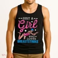 Girl Loves Breaststroke Breaststroke Swimmer Tank Top thumb 3