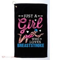 Girl Loves Breaststroke Breaststroke Swimmer Golf Towel thumb 0