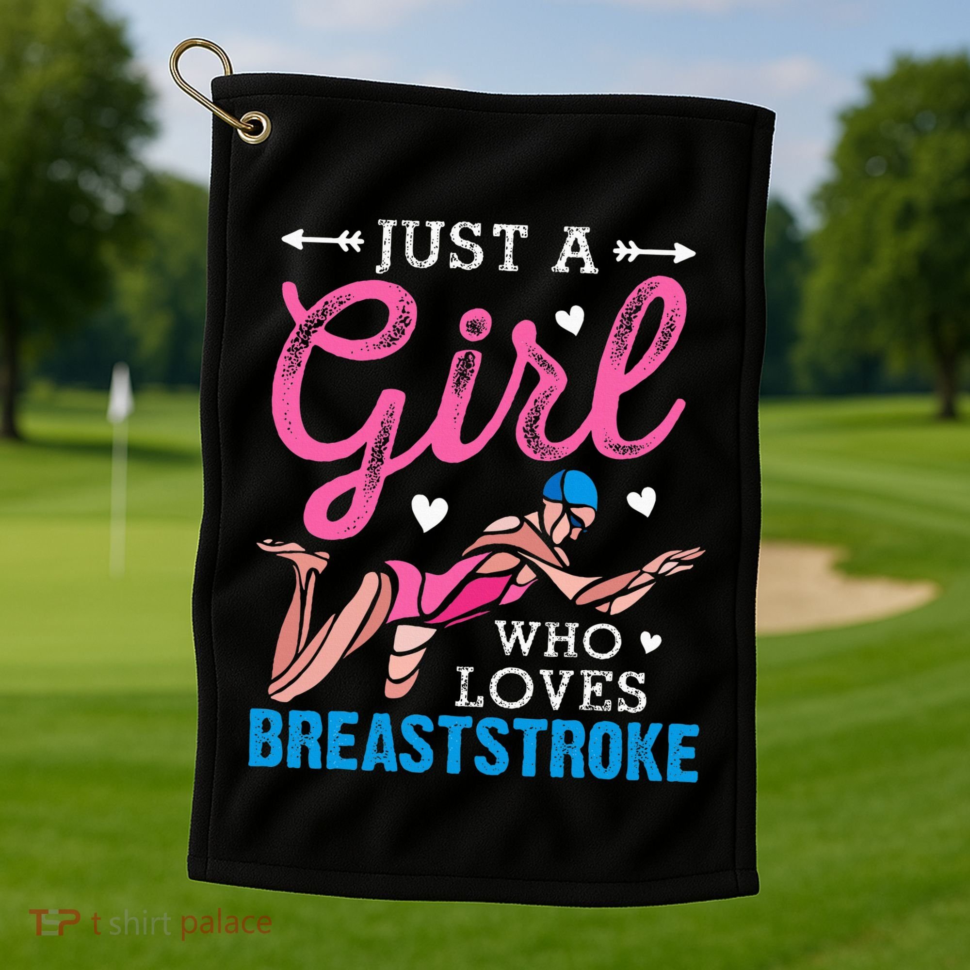 Girl Loves Breaststroke Breaststroke Swimmer Golf Towel
