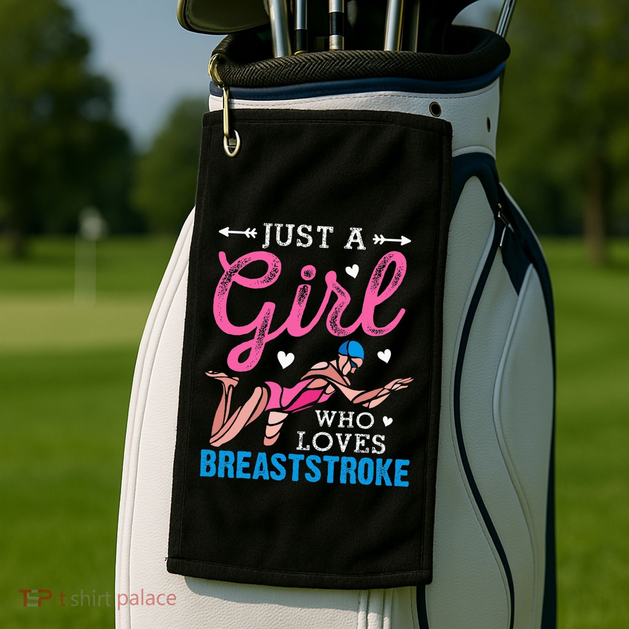 Girl Loves Breaststroke Breaststroke Swimmer Golf Towel