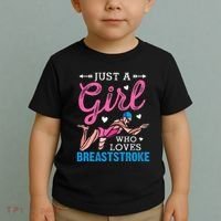 Girl Loves Breaststroke Breaststroke Swimmer Toddler T-Shirt thumb 2