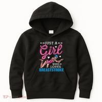 Girl Loves Breaststroke Breaststroke Swimmer Kids Hoodie thumb 0