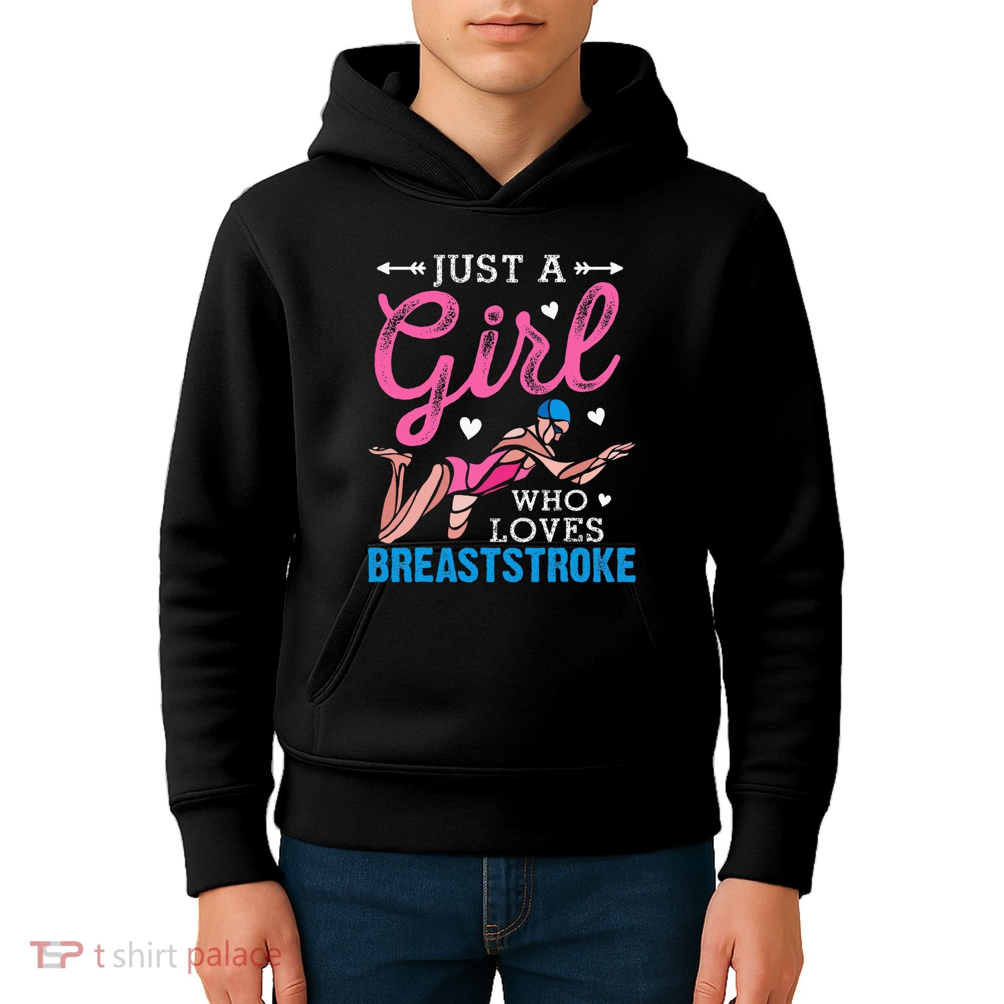 Girl Loves Breaststroke Breaststroke Swimmer Kids Hoodie