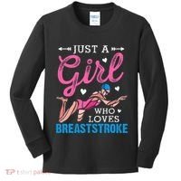 Girl Loves Breaststroke Breaststroke Swimmer Kids Long Sleeve Shirt thumb 0