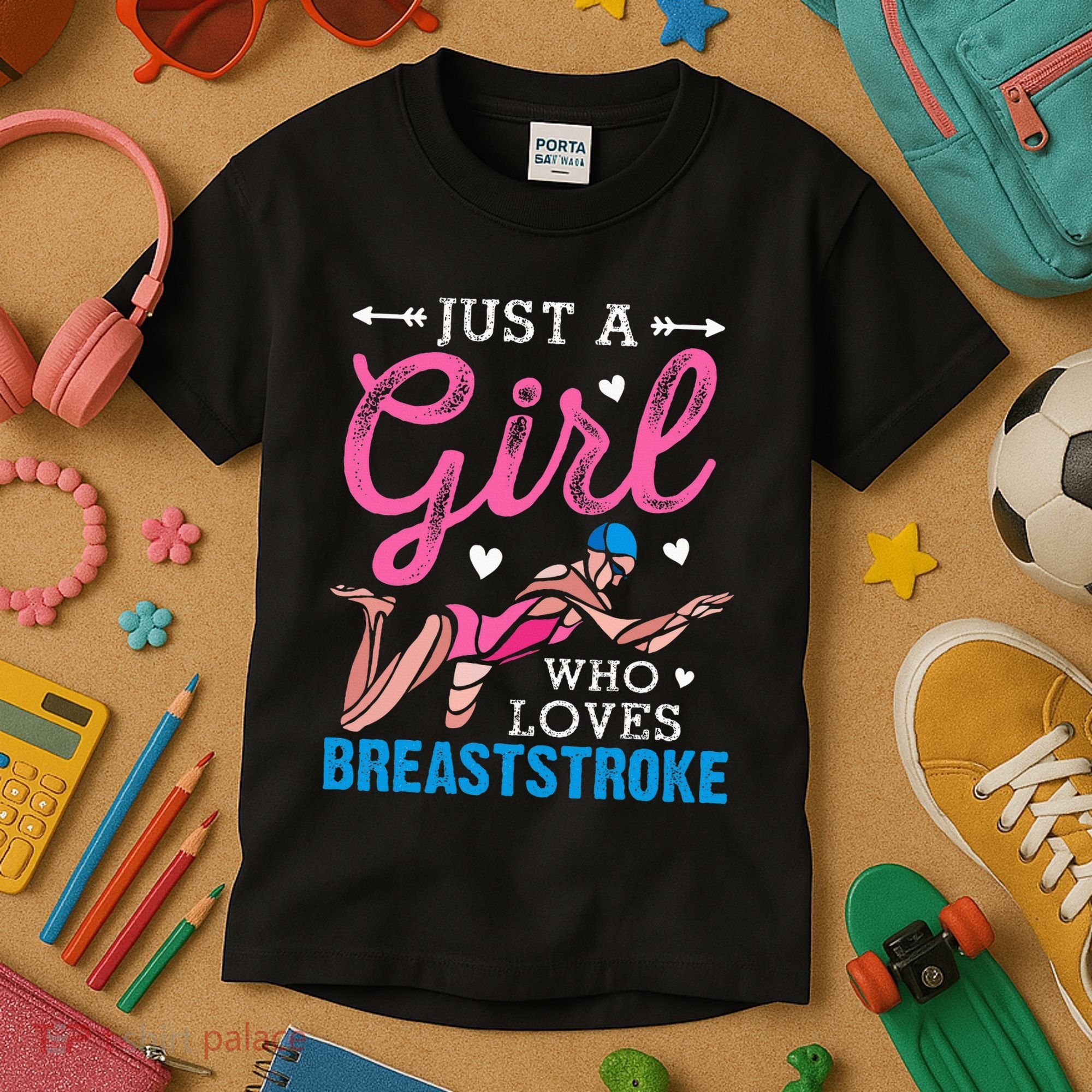 Girl Loves Breaststroke Breaststroke Swimmer Kids T-Shirt