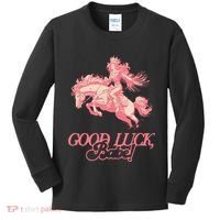 Good Luck Babe Retro 90s Birthday Gifts Kids Long Sleeve Shirt thumb 0