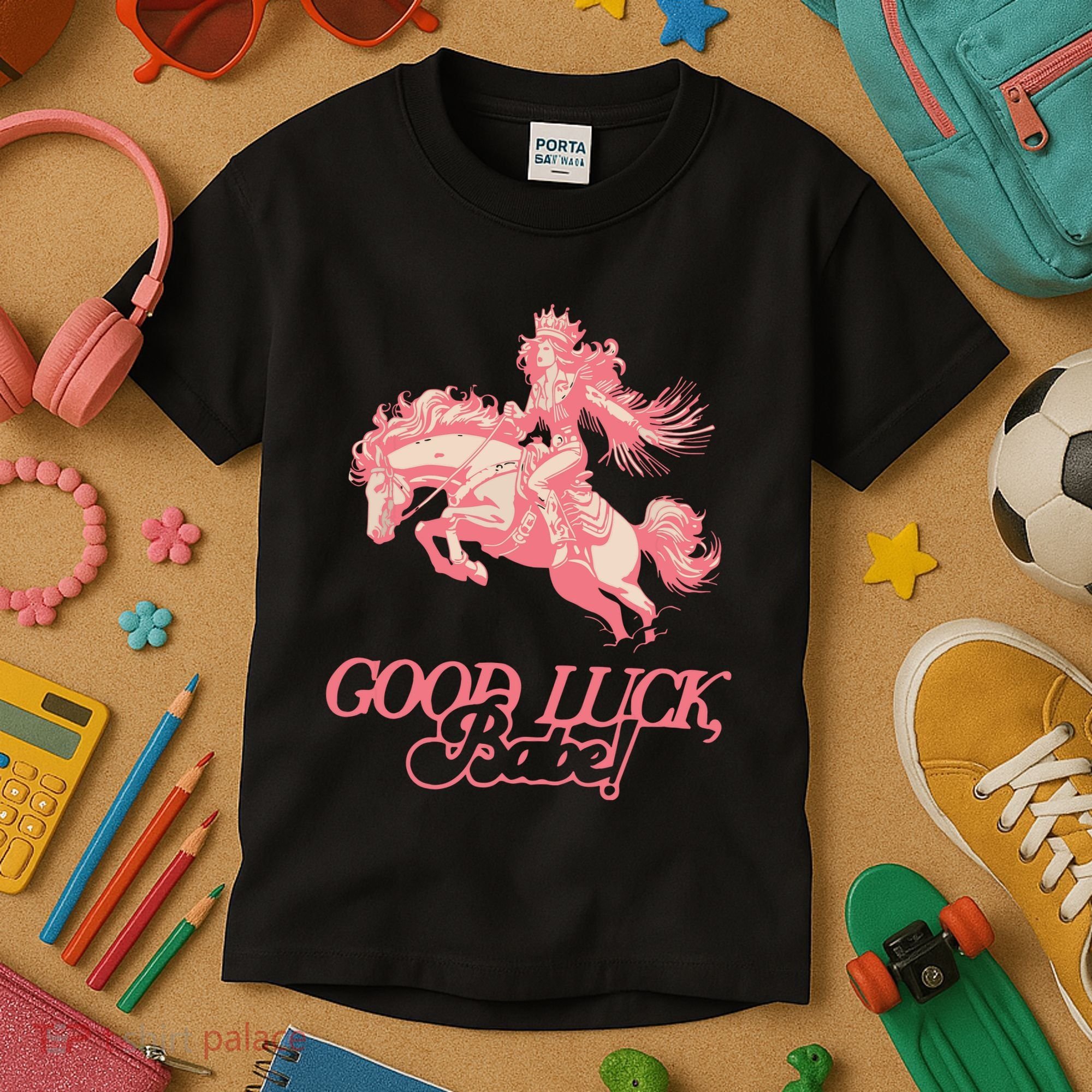 Good Luck Babe Retro 90s Birthday Gifts Kids T-Shirt
