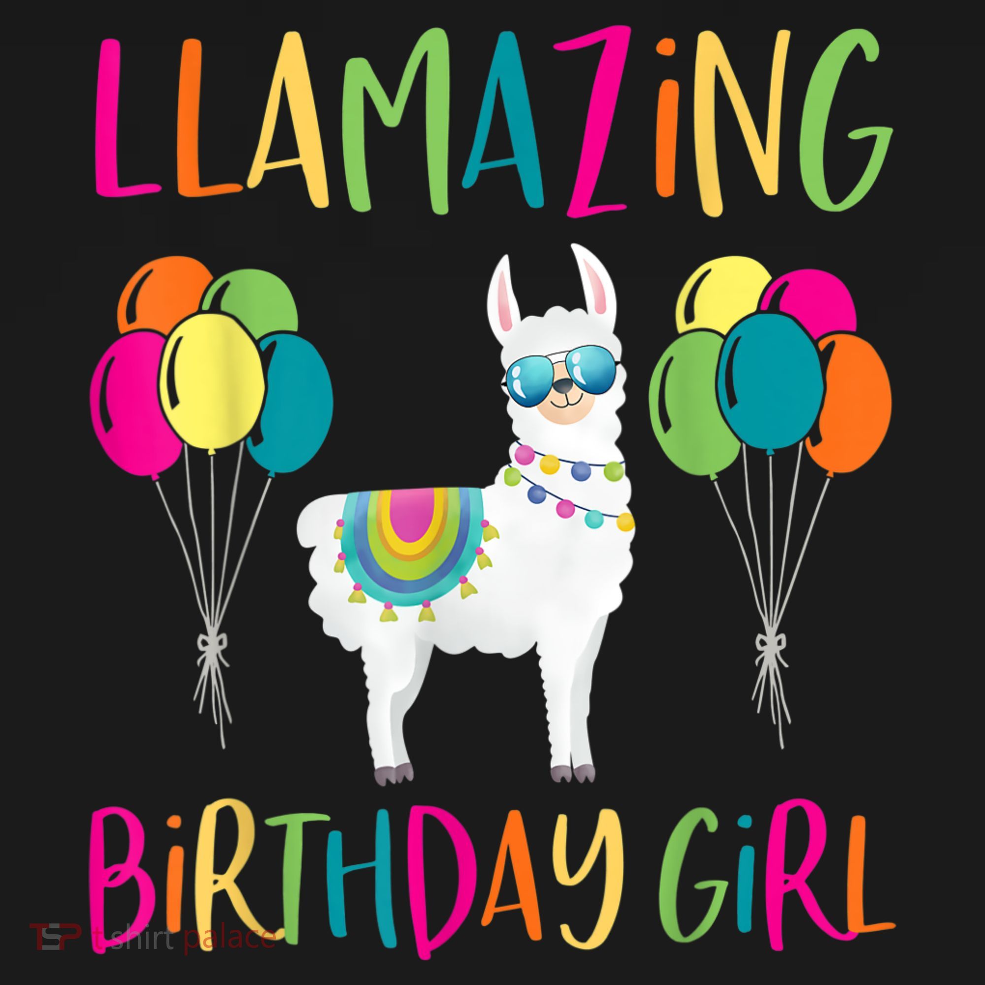 Girl Llama Birthday LLamazing Party Alpaca Balloons 1 Women's Hoodie