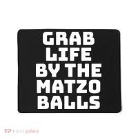 Grab Life By The Matzo Balls Funny Passover Jewish Matzah Mousepad thumb 0