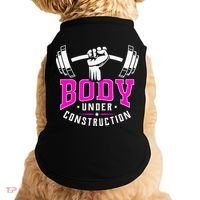 Gym Lovers Body Under Construction Workout Related Gym Rats Doggie Tank thumb 0