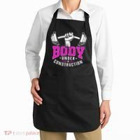 Gym Lovers Body Under Construction Workout Related Gym Rats Apron thumb 2