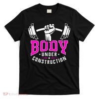 Gym Lovers Body Under Construction Workout Related Gym Rats T-Shirt thumb 0