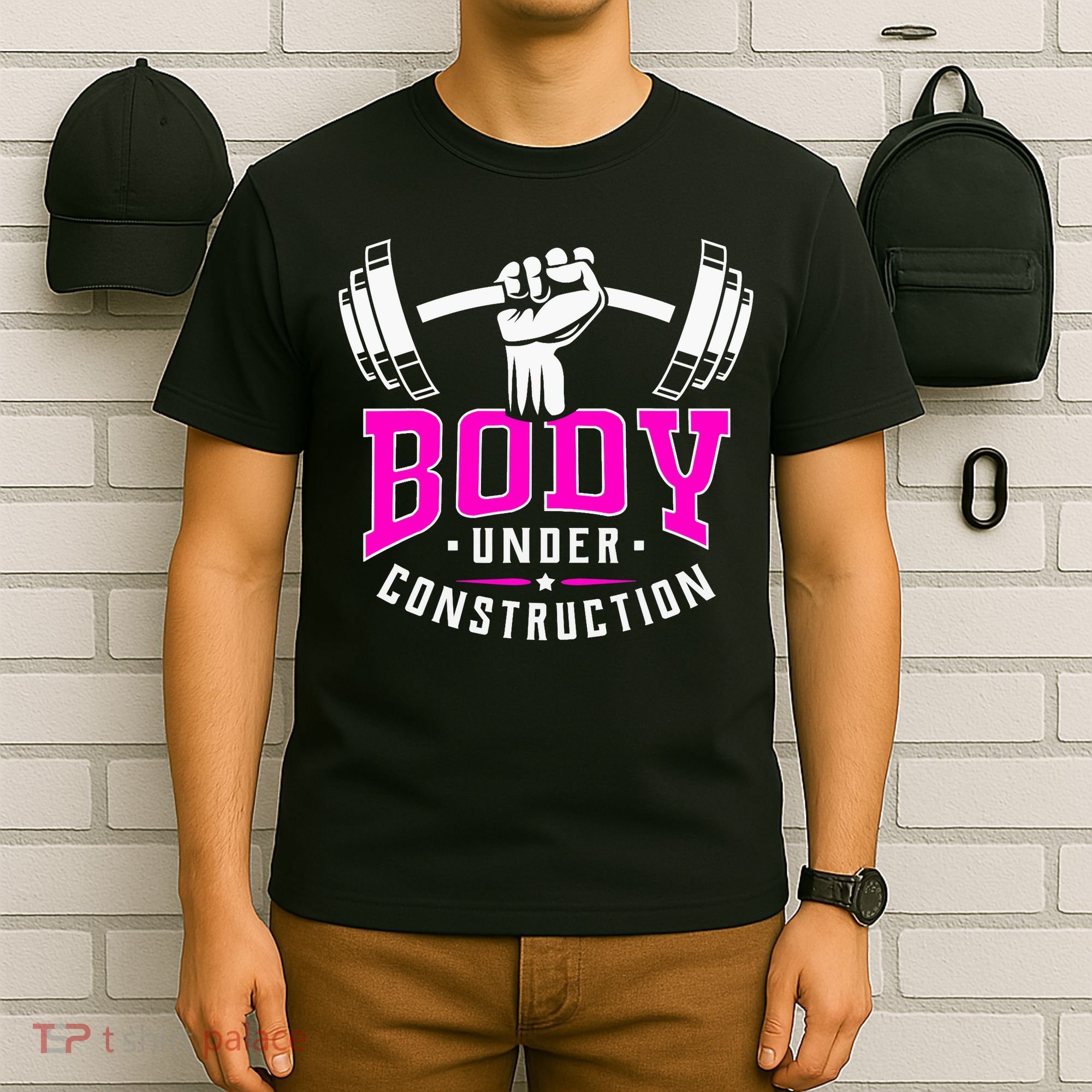 Gym Lovers Body Under Construction Workout Related Gym Rats T-Shirt