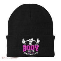 Gym Lovers Body Under Construction Workout Related Gym Rats Beanie thumb 0