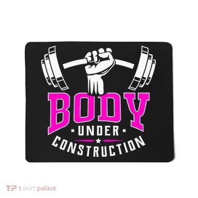 Gym Lovers Body Under Construction Workout Related Gym Rats Mousepad