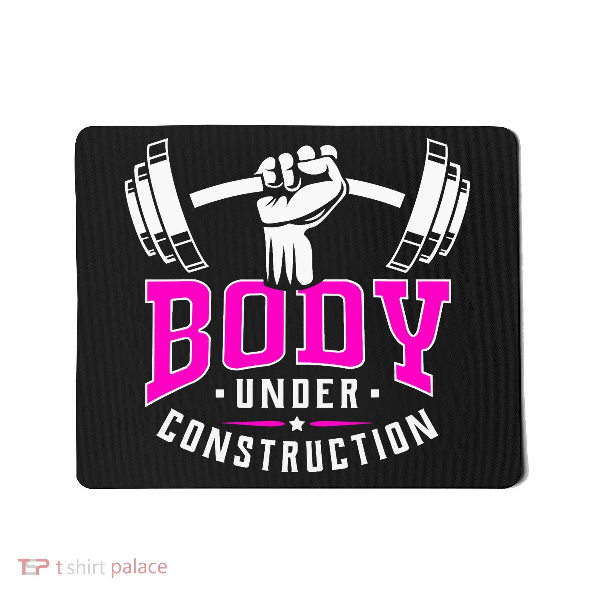 Gym Lovers Body Under Construction Workout Related Gym Rats Mousepad