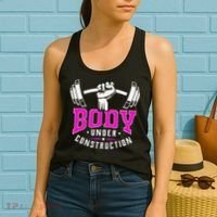 Gym Lovers Body Under Construction Workout Related Gym Rats Women's Tank Top thumb 2