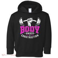 Gym Lovers Body Under Construction Workout Related Gym Rats Toddler Hoodie thumb 0