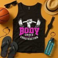 Gym Lovers Body Under Construction Workout Related Gym Rats Tank Top thumb 4