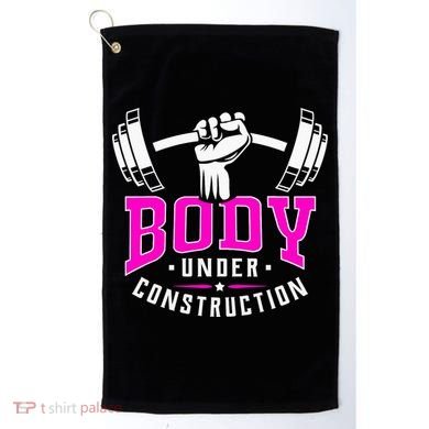 Gym Lovers Body Under Construction Workout Related Gym Rats Golf Towel