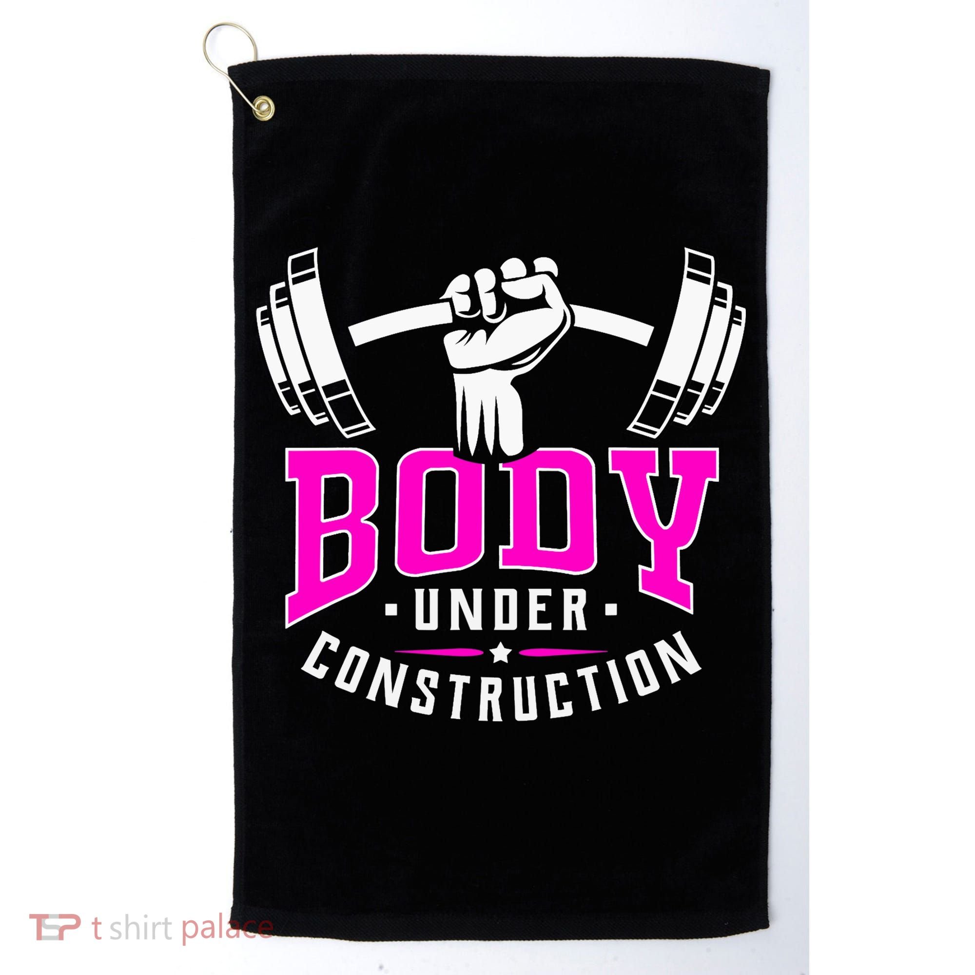 Gym Lovers Body Under Construction Workout Related Gym Rats Golf Towel
