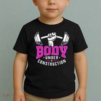 Gym Lovers Body Under Construction Workout Related Gym Rats Toddler T-Shirt thumb 2