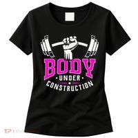 Gym Lovers Body Under Construction Workout Related Gym Rats Women's T-Shirt thumb 0