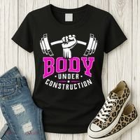 Gym Lovers Body Under Construction Workout Related Gym Rats Women's T-Shirt thumb 3