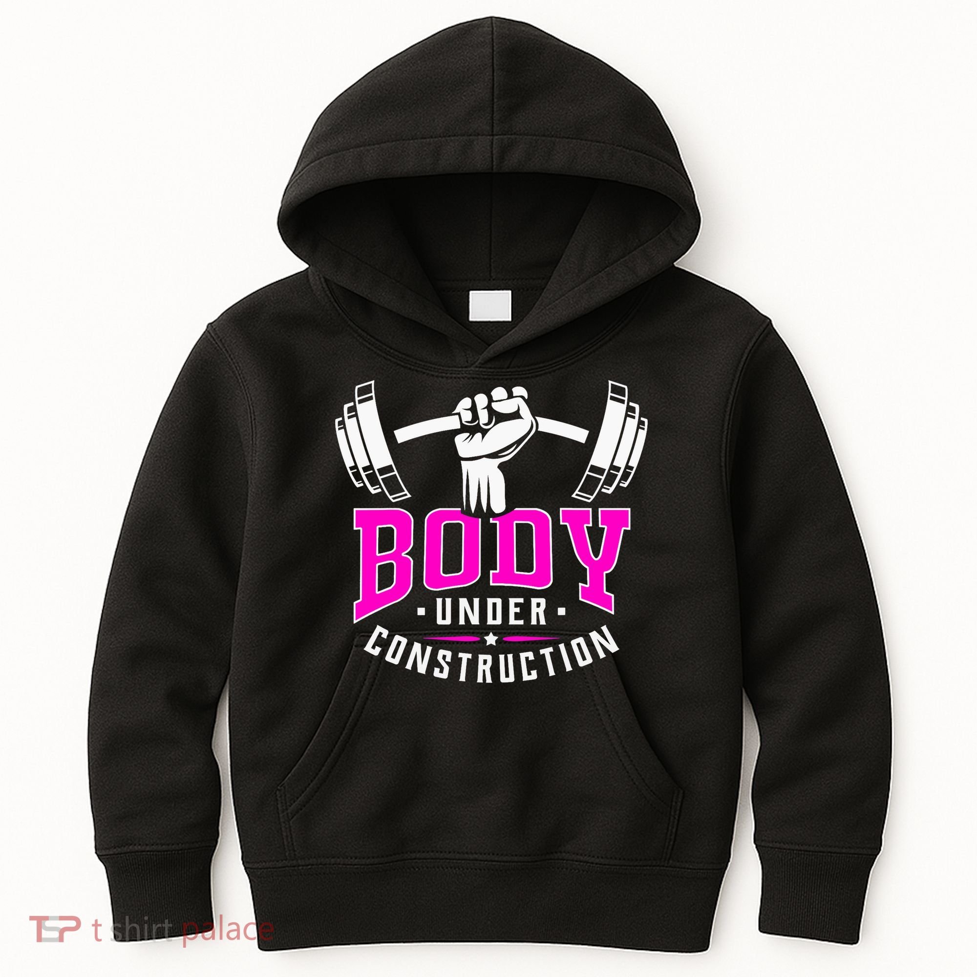 Gym Lovers Body Under Construction Workout Related Gym Rats Kids Hoodie