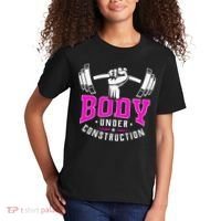 Gym Lovers Body Under Construction Workout Related Gym Rats Kids T-Shirt thumb 2
