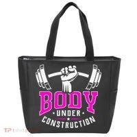 Gym Lovers Body Under Construction Workout Related Gym Rats Tote Bag thumb 0