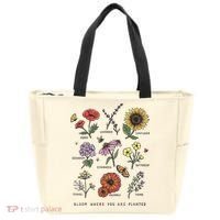 Garden Life Bloom Where You Are Planted Botanican Flowers Tote Bag thumb 0