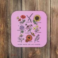 Garden Life Bloom Where You Are Planted Botanican Flowers Coaster thumb 0