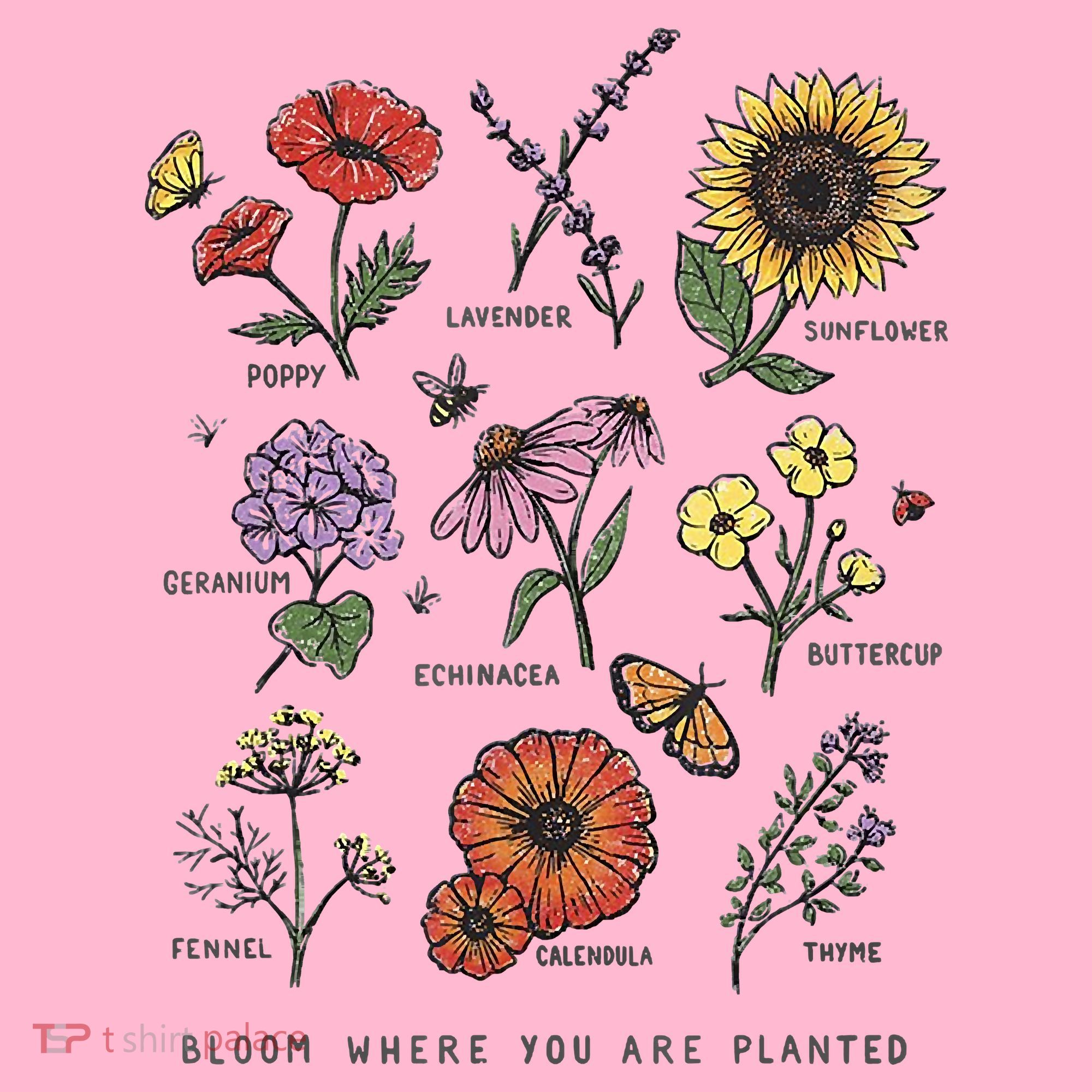 Garden Life Bloom Where You Are Planted Botanican Flowers Coaster