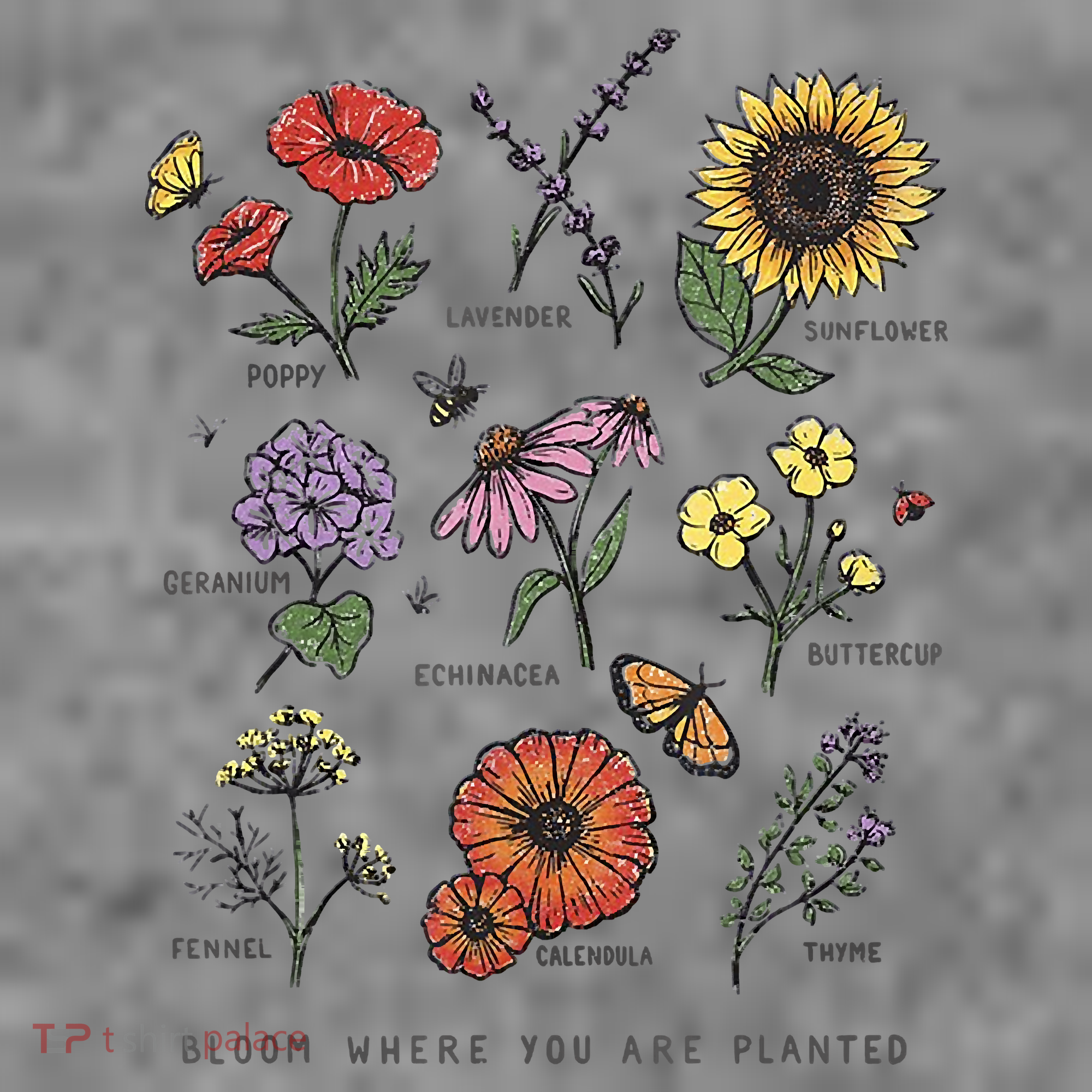 Garden Life Bloom Where You Are Planted Botanican Flowers Toddler Hoodie