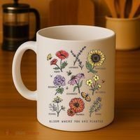 Garden Life Bloom Where You Are Planted Botanican Flowers Coffee Mug thumb 4