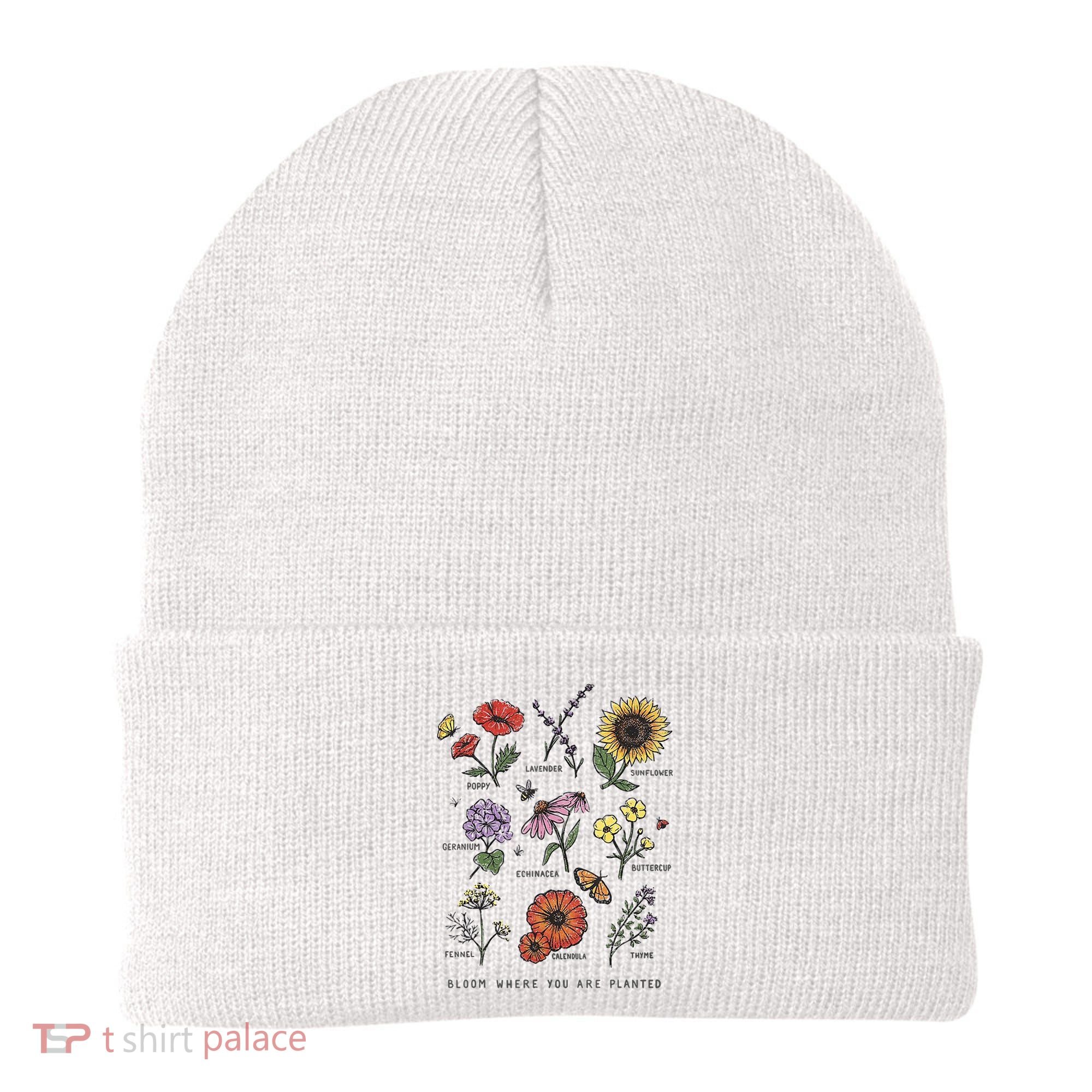 Garden Life Bloom Where You Are Planted Botanican Flowers Beanie