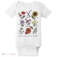 Garden Life Bloom Where You Are Planted Botanican Flowers Baby Bodysuit thumb 0