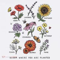 Garden Life Bloom Where You Are Planted Botanican Flowers Baby Bodysuit thumb 2