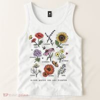 Garden Life Bloom Where You Are Planted Botanican Flowers Tank Top thumb 2
