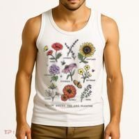 Garden Life Bloom Where You Are Planted Botanican Flowers Tank Top thumb 3