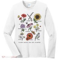 Garden Life Bloom Where You Are Planted Botanican Flowers Women's Long Sleeve Shirt thumb 0