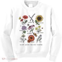 Garden Life Bloom Where You Are Planted Botanican Flowers Kids Sweatshirt thumb 0