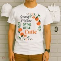 Grandmother Little Cutie Baby Shower Orange 1st Birthday T-Shirt thumb 6