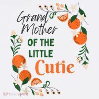 Grandmother Little Cutie Baby Shower Orange 1st Birthday Women's Tank Top thumb 5
