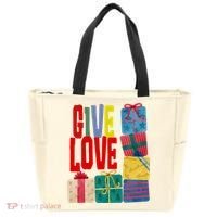 Give Love Christmas Holiday Gifts Tote Bag thumb 0