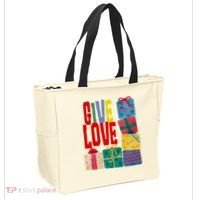 Give Love Christmas Holiday Gifts Tote Bag thumb 2