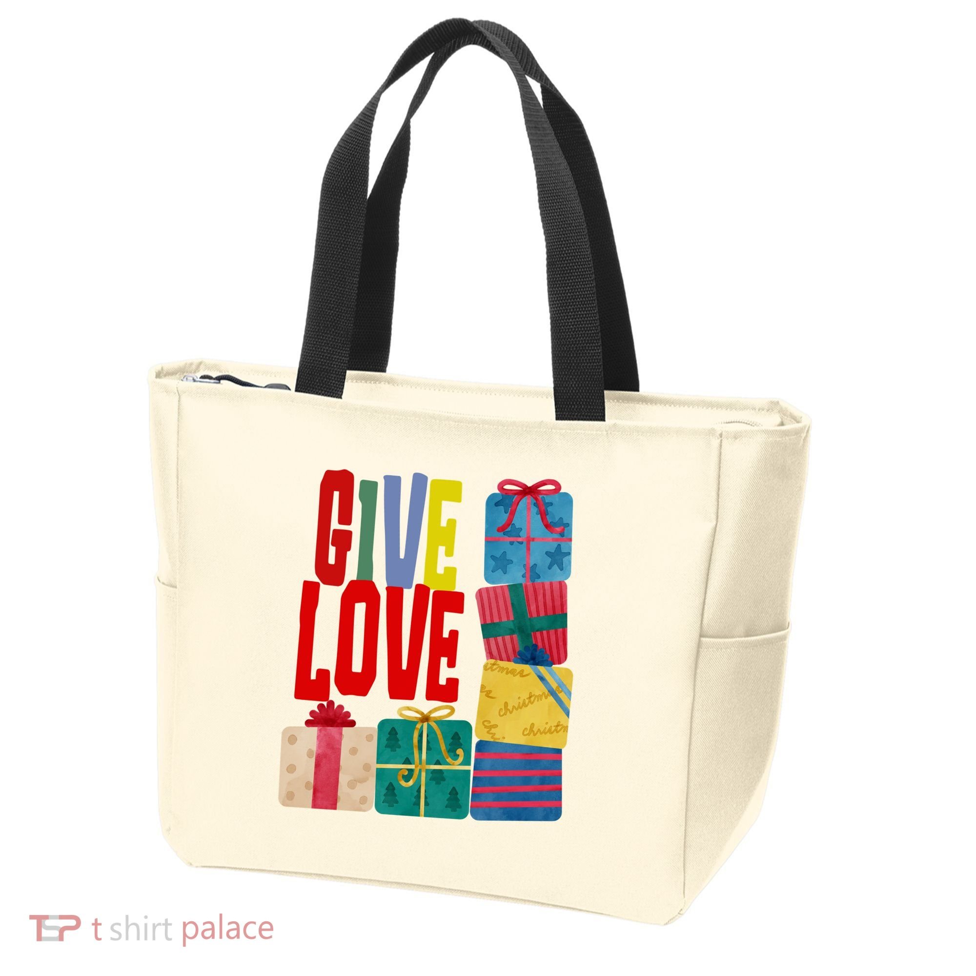 Give Love Christmas Holiday Gifts Tote Bag