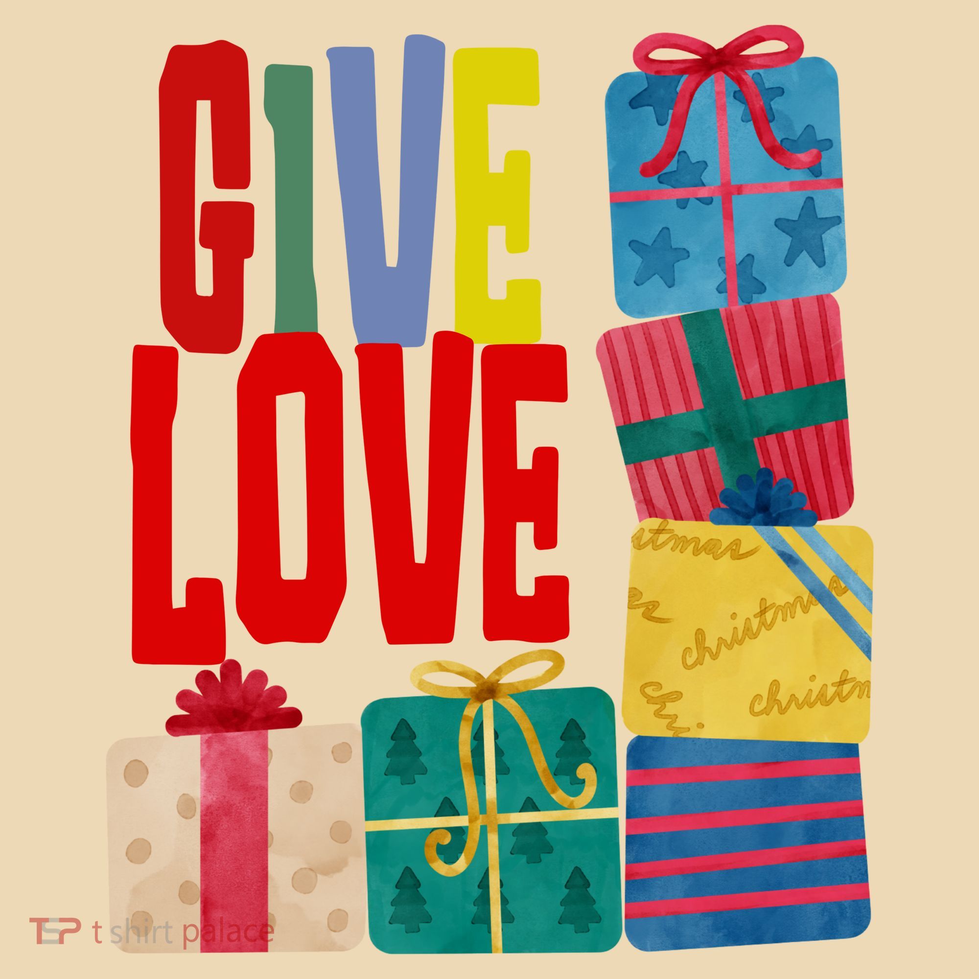 Give Love Christmas Holiday Gifts Tote Bag